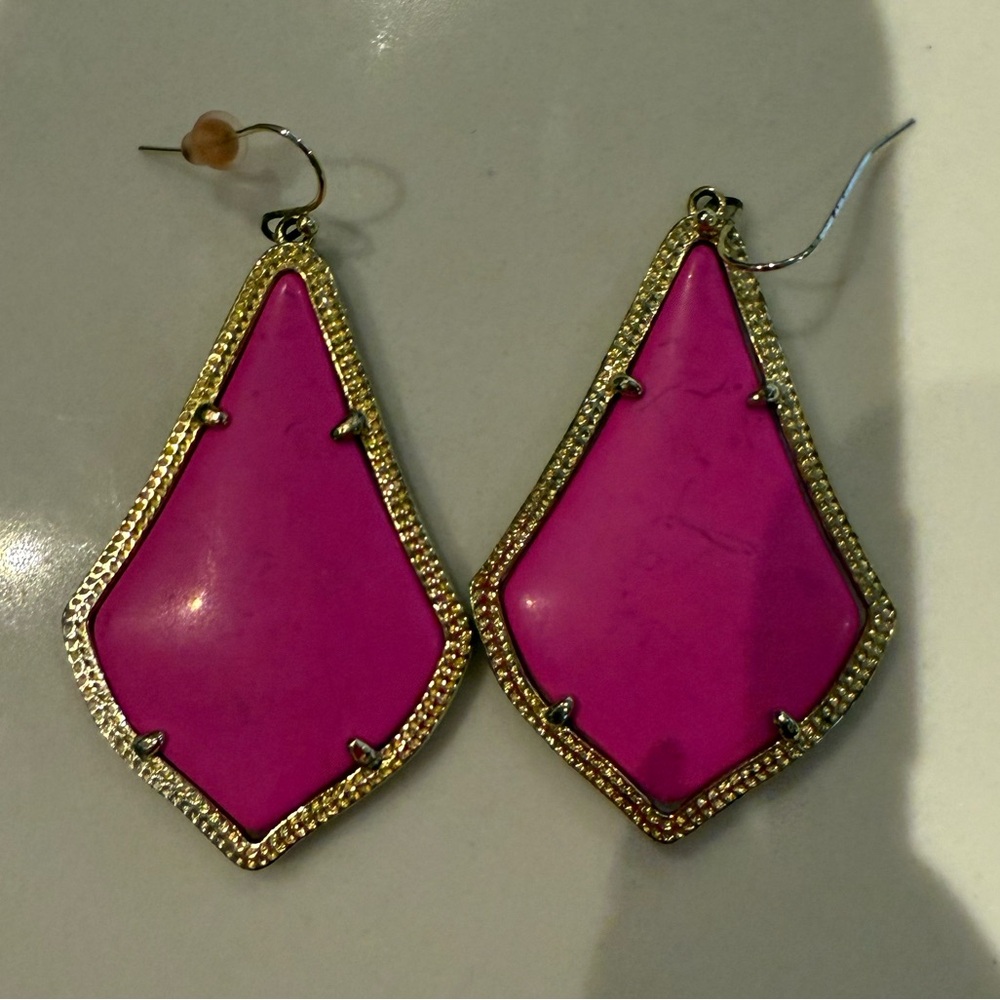 Kendra Scott Alexandria Pink Gold Earrings